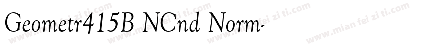 Geometr415B NCnd Norm字体转换